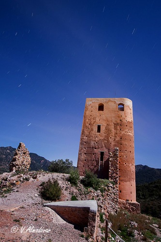 Castillo de Almonecir- Torre- nocturna 2015